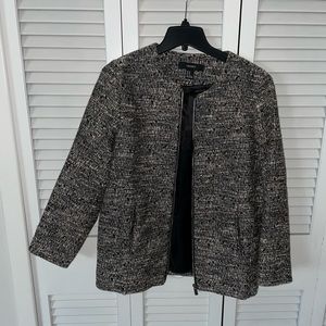 Structured Tweed zip-up